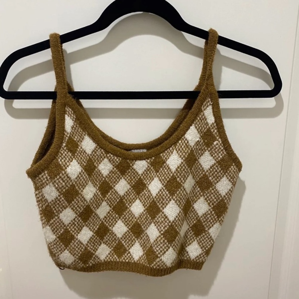 Zara cropped knit top